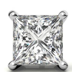 2.7ct Princess Cut Moissanite Stud earrings